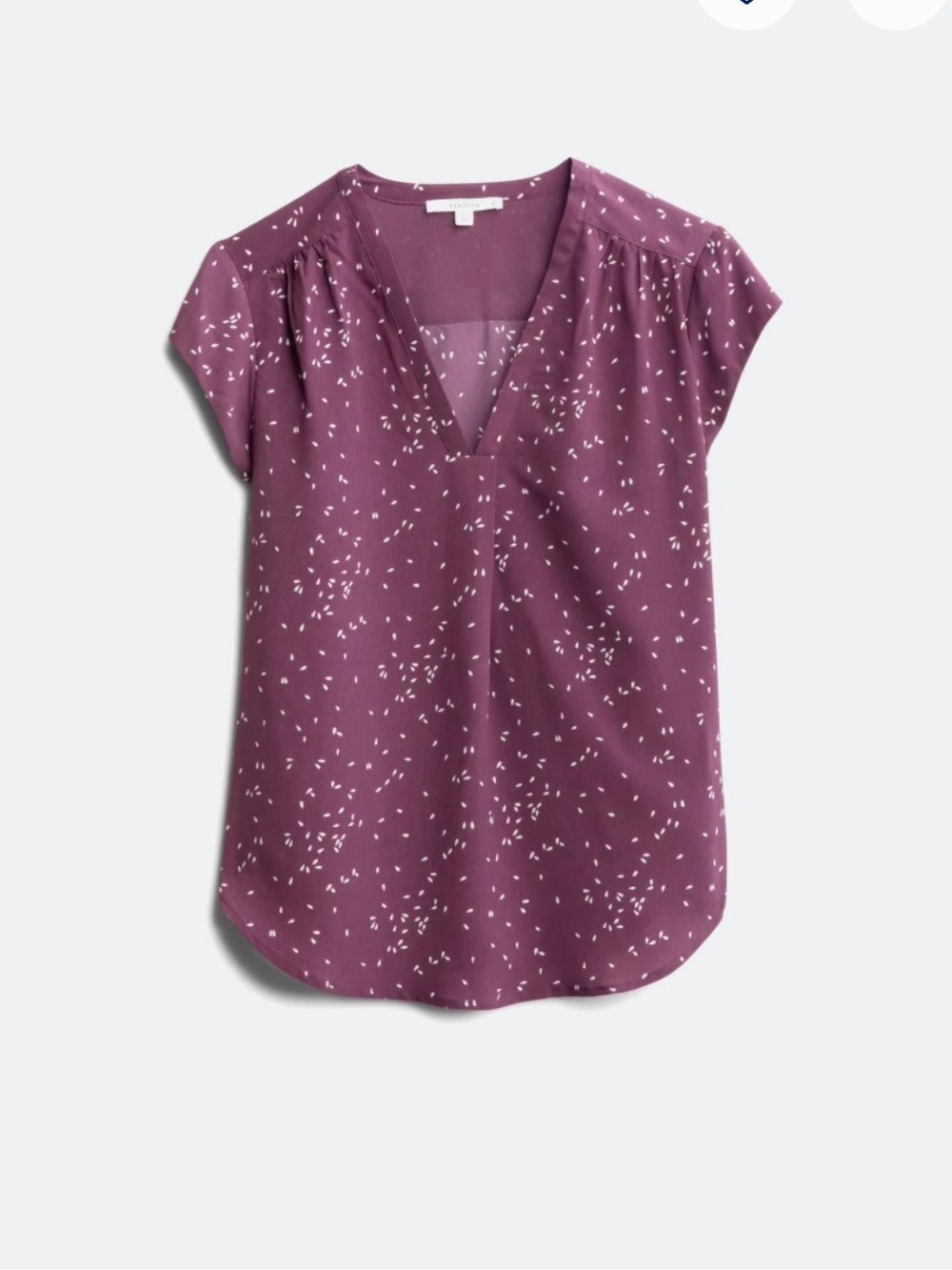Lillian V-Neck Blouse - Plum Confetti